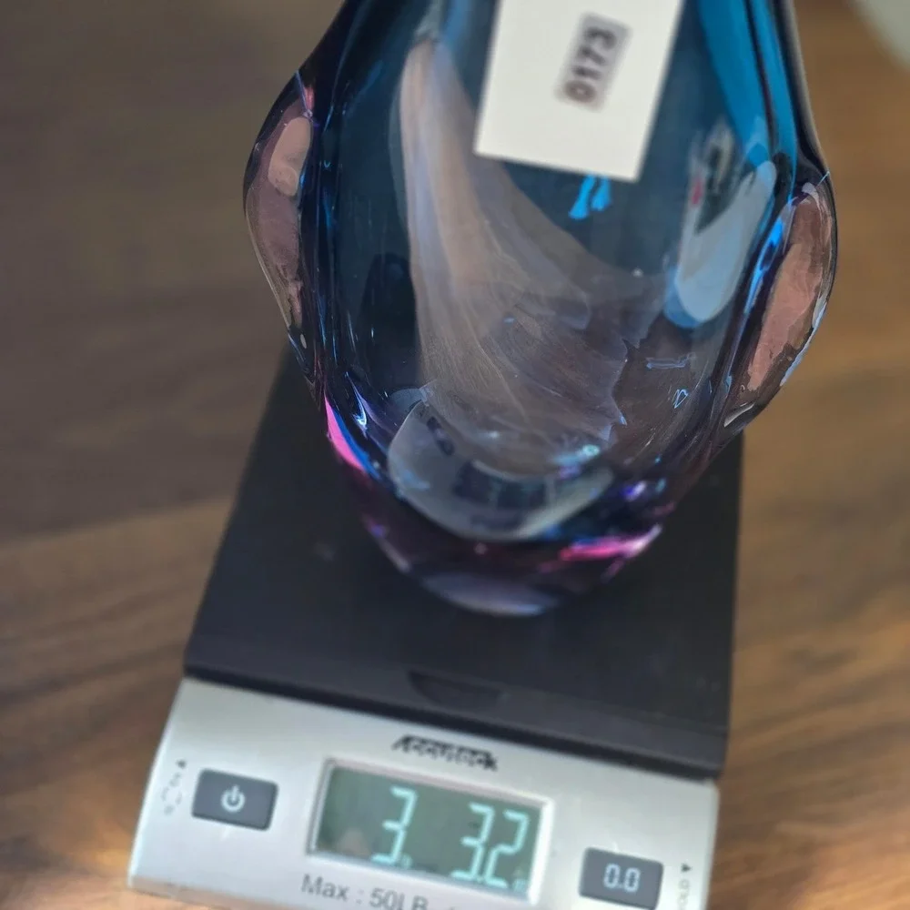 Art Glass Vase Mid Century Modern Penguin Murano-Style Design‎